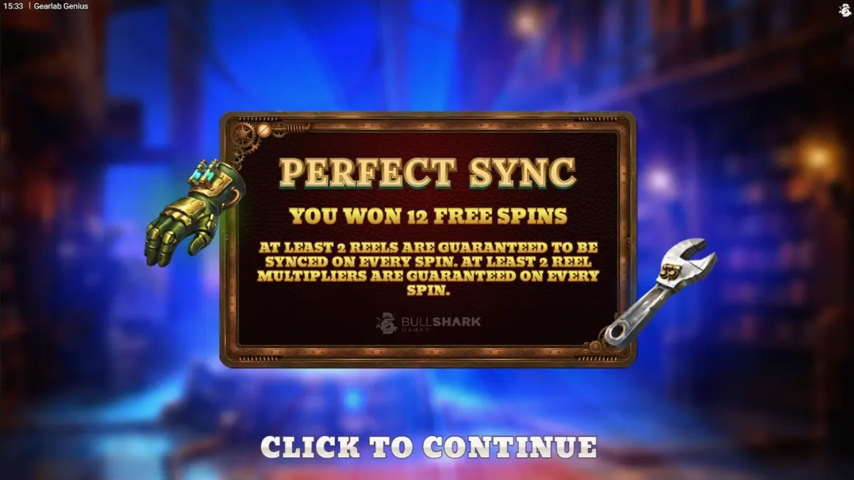 Engrenagens e elementos steampunk do slot Gearlab Genius